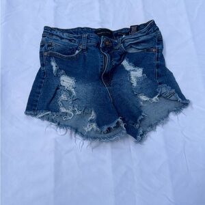 Kendall and Kylie  Distressed Denim Shorts